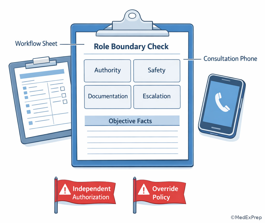 Fig 2. Labeled boundary checklist workspace
