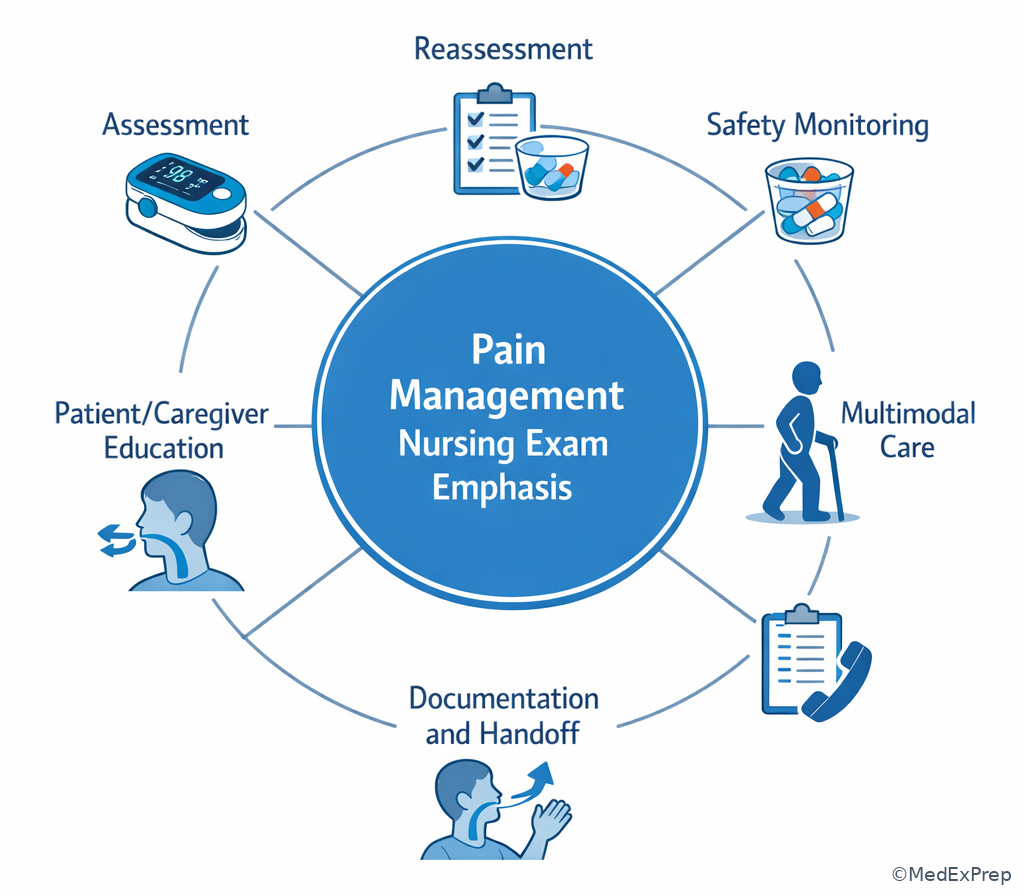 Fig 4. Pain management nursing emphasis wheel