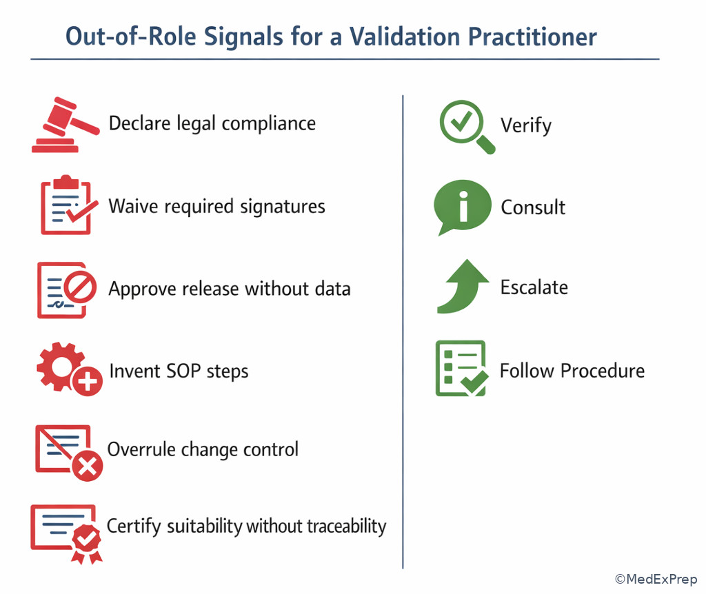Out-of-role signals checklist illustration