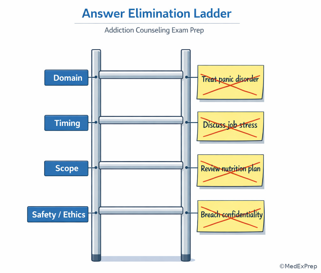 Answer elimination ladder illustration