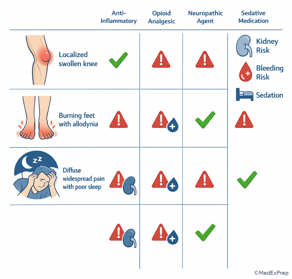 Medication mismatch warning illustration