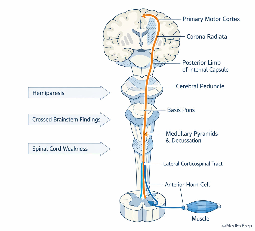 Motor pathway neuroaxis overview
