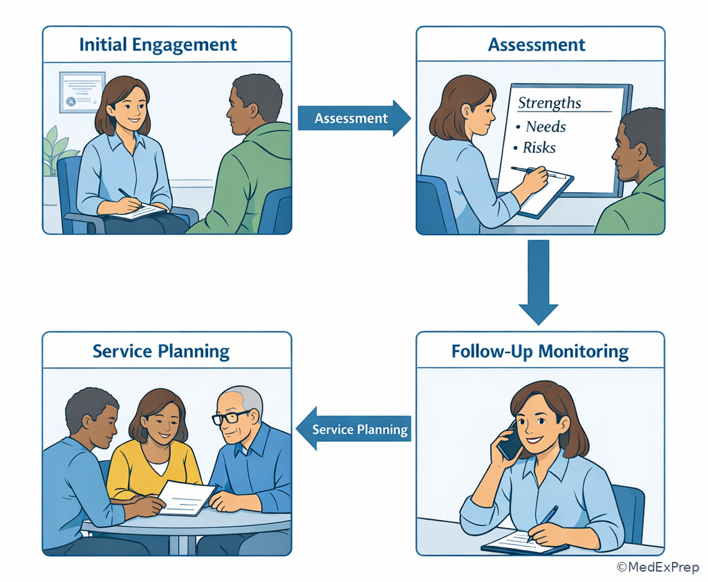 Client meeting sequence visual