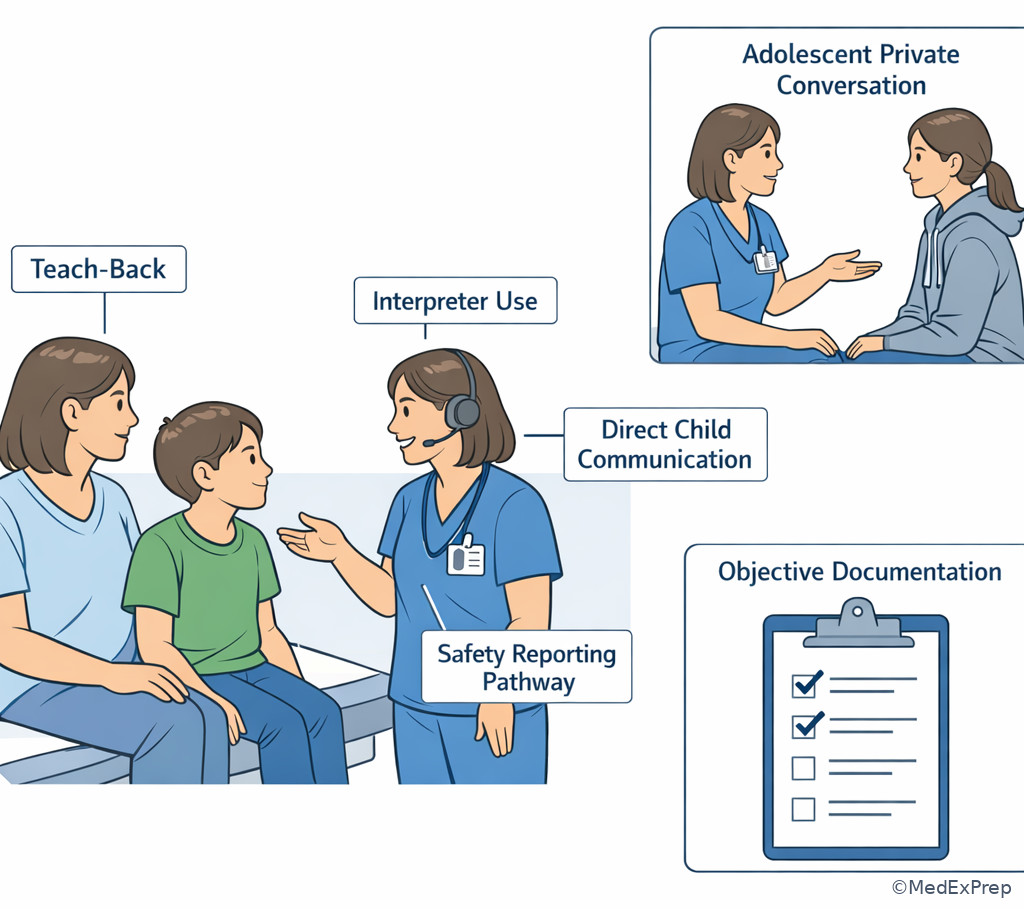 Fig 5. Family-centered communication and safeguarding priorities