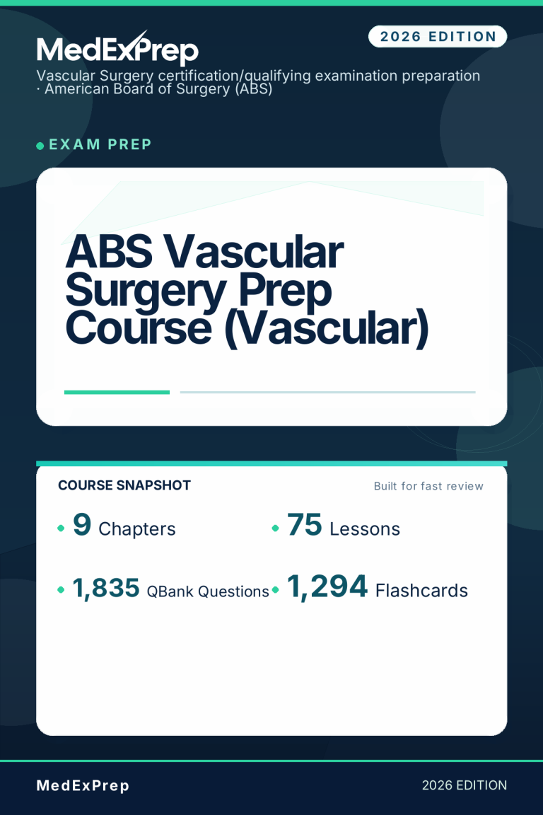 ABS Vascular Surgery Prep Course (Vascular)