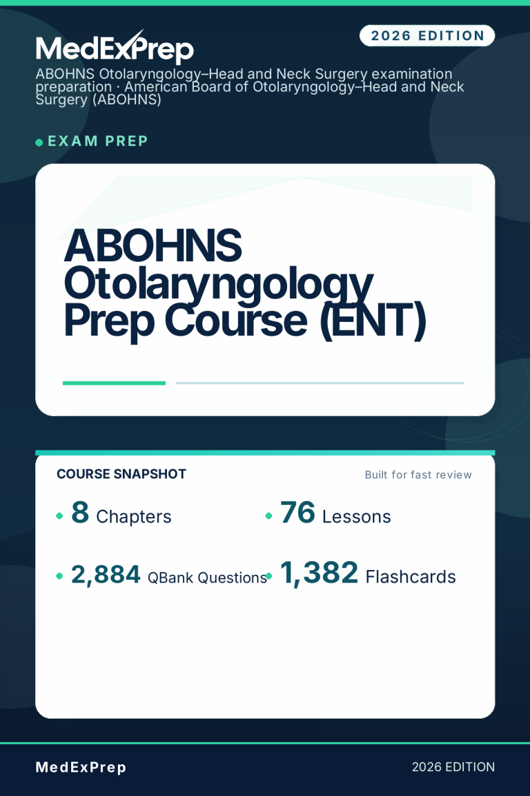 ABOHNS Otolaryngology Prep Course (ENT)