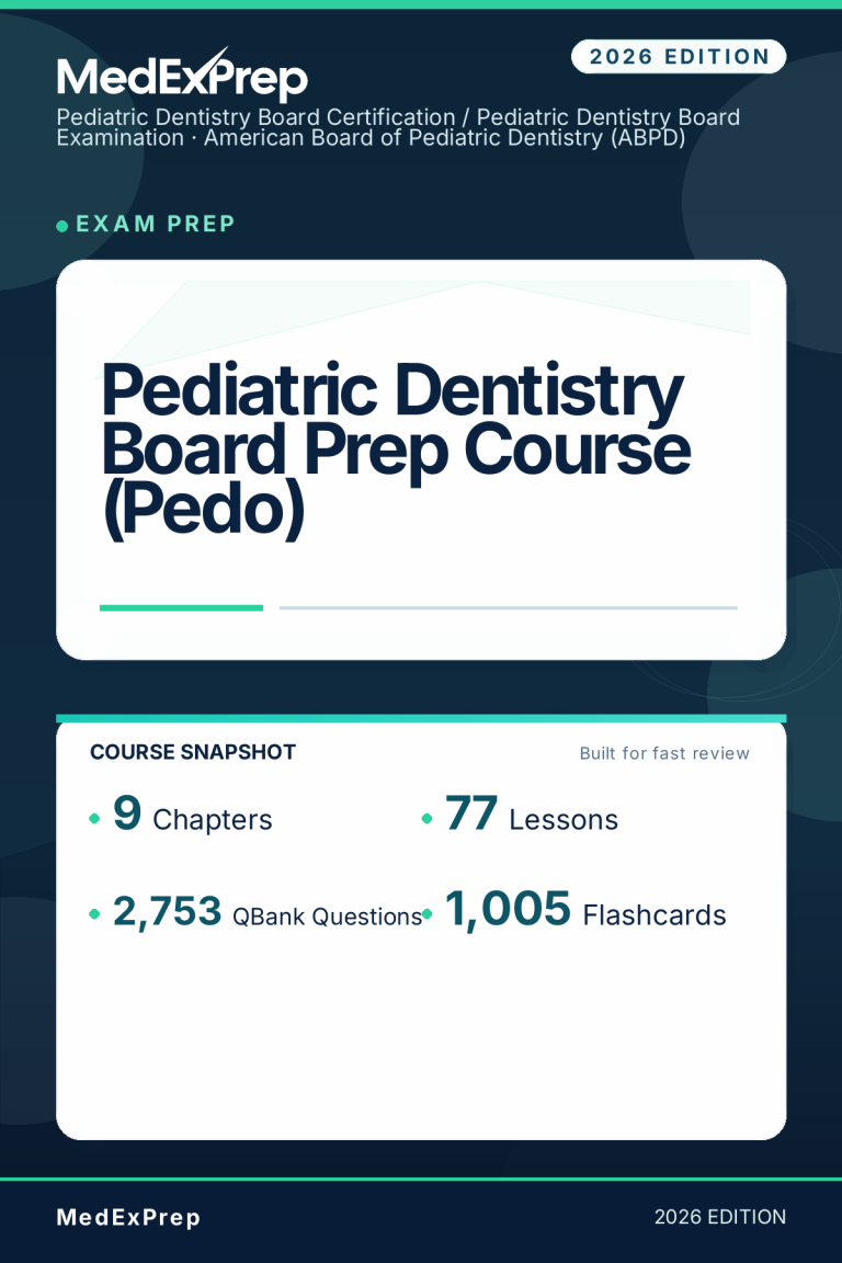 Pediatric Dentistry Board Prep Course (Pedo)