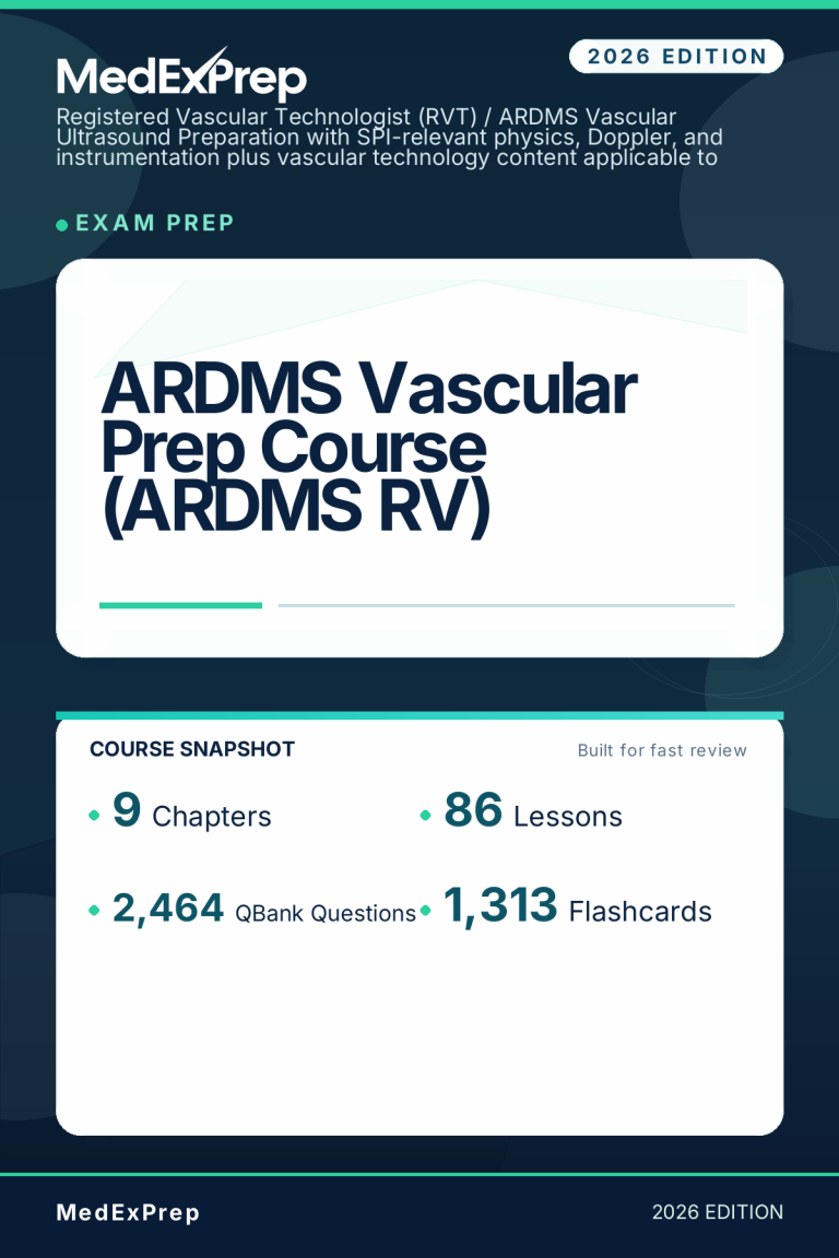 ARDMS Vascular Prep Course (ARDMS RV)