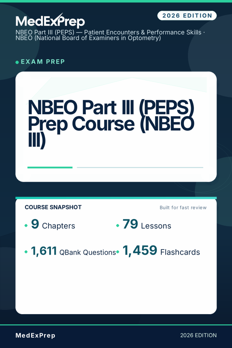 NBEO Part III (PEPS) Prep Course (NBEO III)